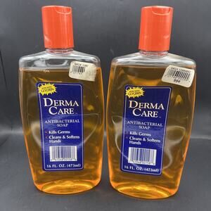 2 RARE Derma Care Antibacterial Hand Soap With Glycerin 16oz Blue Cross Lab USA
